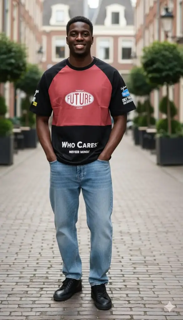 [GR4206] GR4206 TENBUCKS FUTURE PRINT CUTTENS 5SLV T-SHIRT M,L,XL