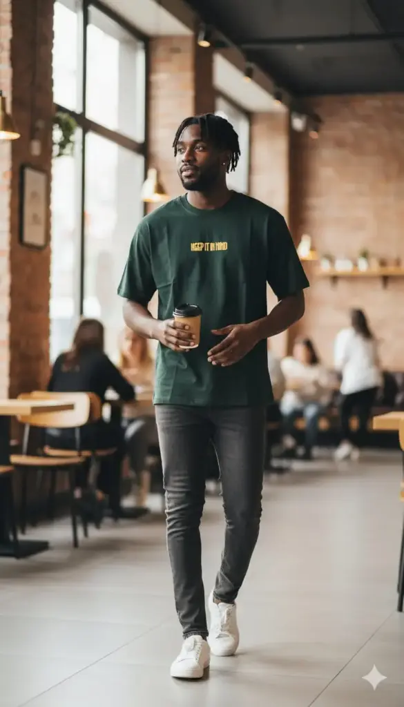 [GR6076] GR6076 THAILAND KEEP IT IN MIND PRINT 5 SLV T-SHIRT M,L,XL